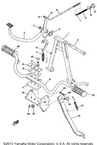 Stand Footrest Brake Pedal