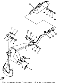 Exhaust Yz400d E