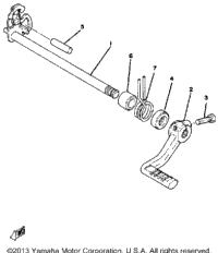 Shift Shaft Pedal Yz250g