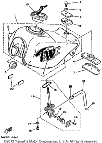 Fuel Tank Non California Model