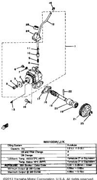 Oil Pump Mx100h - J - K