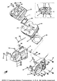 Crankcase - Cylinder Yz125d