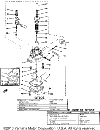 Carburetor Gt80e - Gt80e-009161 - Gt80f