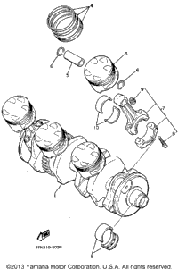 Crankshaft Piston Non California Model