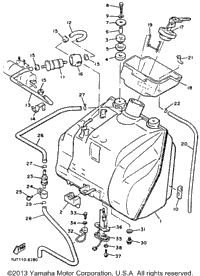Fuel Tank Non California Model