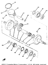 Crankshaft - Piston Yz100d