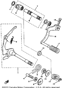 Shift Shaft - Pedal Mx100h - J - K