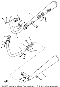 Exhaust Xs650d E E006501~ F
