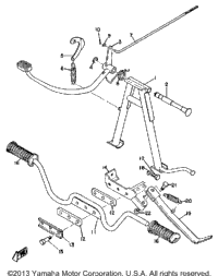 Stand, Footrest & Rear Brake Pedal