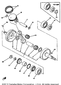 Crankshaft - Piston Yz125e - F