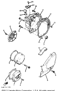 Crankcase Cover Xj550h J K