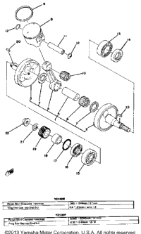 Crankshaft - Piston Yz100 E - F