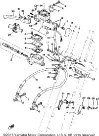 Front Master Cylinder-Brake Hose