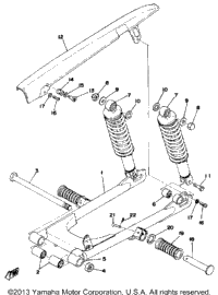 Swing Arm Rear Shocks Chain Case