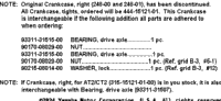 Cylinder - Crankcase (Notes Only)