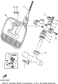 Steering Yz250k L