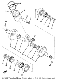 Crankshaft Piston Yz80e