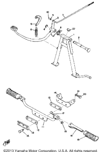 Stand, Foot Rest & Rear Brake Pedal