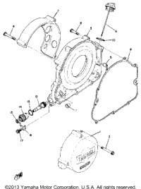 Crankcase Cover - Tachometer Gear