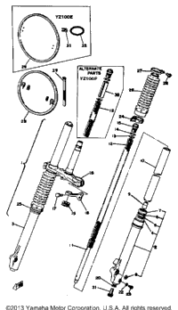Front Fork Yz100 E - F