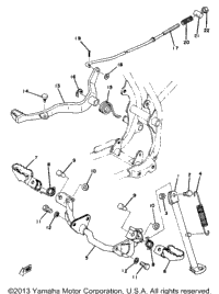 Stand Footrest Brake Pedal Yz80f