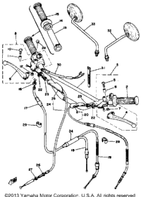 Handlebar Cable Dt100e E011001~