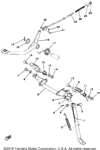 Stand-Footrest-Brake Pedal