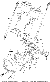 Head Lamp, Speedometer & Tachometer
