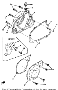 Crankcase Cover Yz125c - D