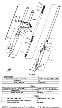 Front Fork - Yz60h - J - K