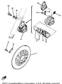 Front Brake Caliper Xj550h