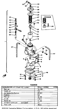 Carburetor Yz250d - E