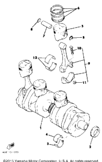 Crankshaft Piston Xj550h J K
