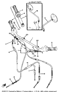 Handlebar Cable Dt100g