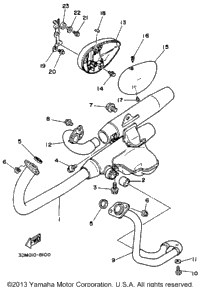 Exhaust Non California Model