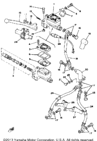 Front Master Cylinder - Brake Hose