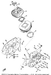 Crankcase - Cylinder Yz80a