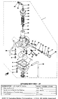 Carburetor Dt100e E011001~F