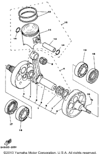 Crankshaft Piston Yz250k