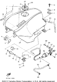 Fuel Tank Non California Model