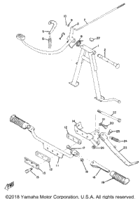 Stand, Foot Rest & Rear Brake Pedal