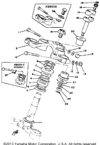 Steering Xs650d E E006501~ F
