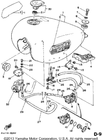 Fuel Tank Non California Model