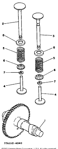 Camshaft - Valve (800101~)