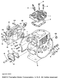 Cylinder - Crankcase (Yp30g)