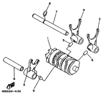 Shift Cam Fork Yz80k-Sk
