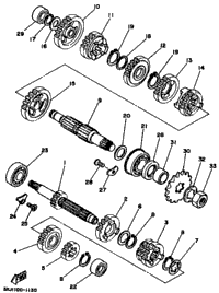 Transmission-Yz125-Sk