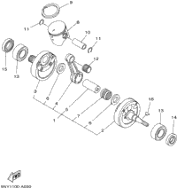 Crankshaft Piston Yz125