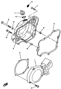 Crankcase Cover 1 Yz80k-Sk