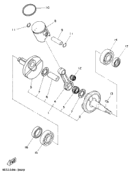 Crankshaft Piston Yz85